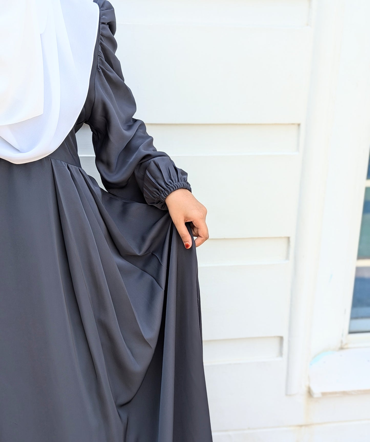 EMEL MAXI ABAYA - STEEL GRAY