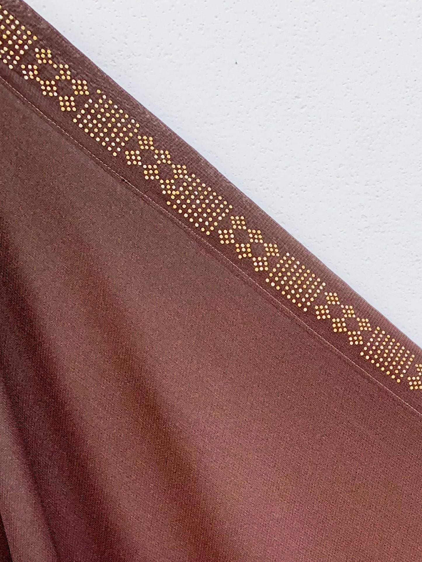 CHIFFON SHAWL EMBELLISHMENTS – LARGE SIZE UMBER BROWN