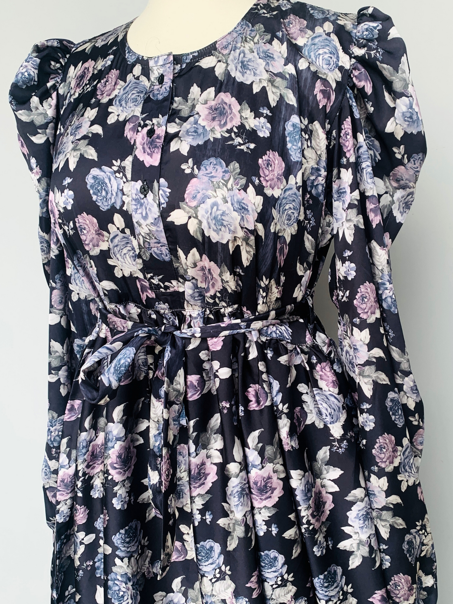 FLORAL SATIN MAXI