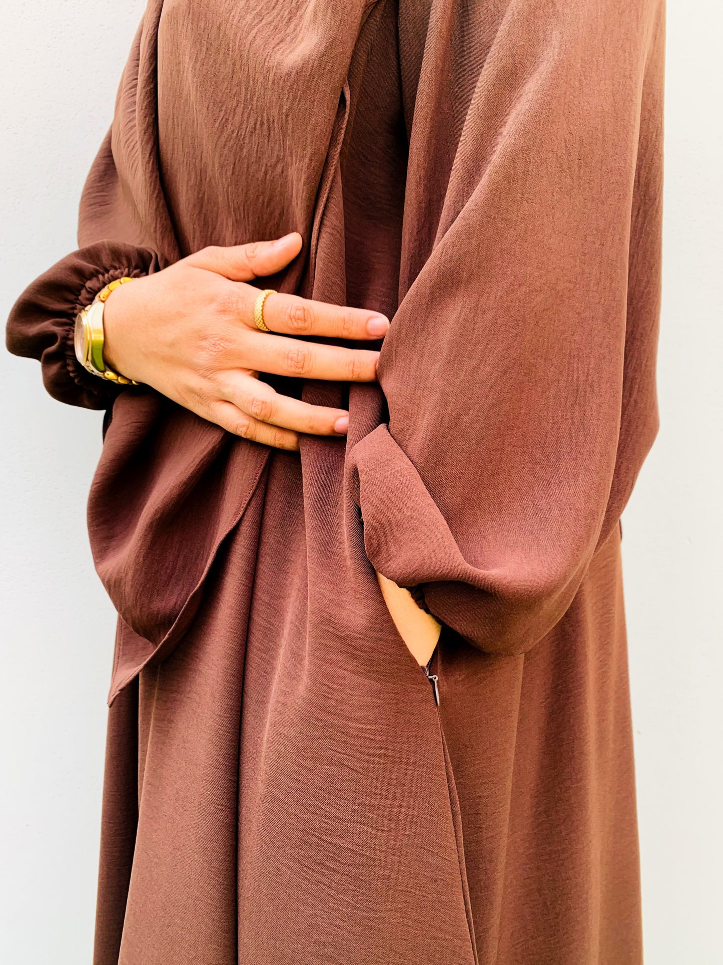 TALIYAH KHIMAR 2 PC SET (UMBER)