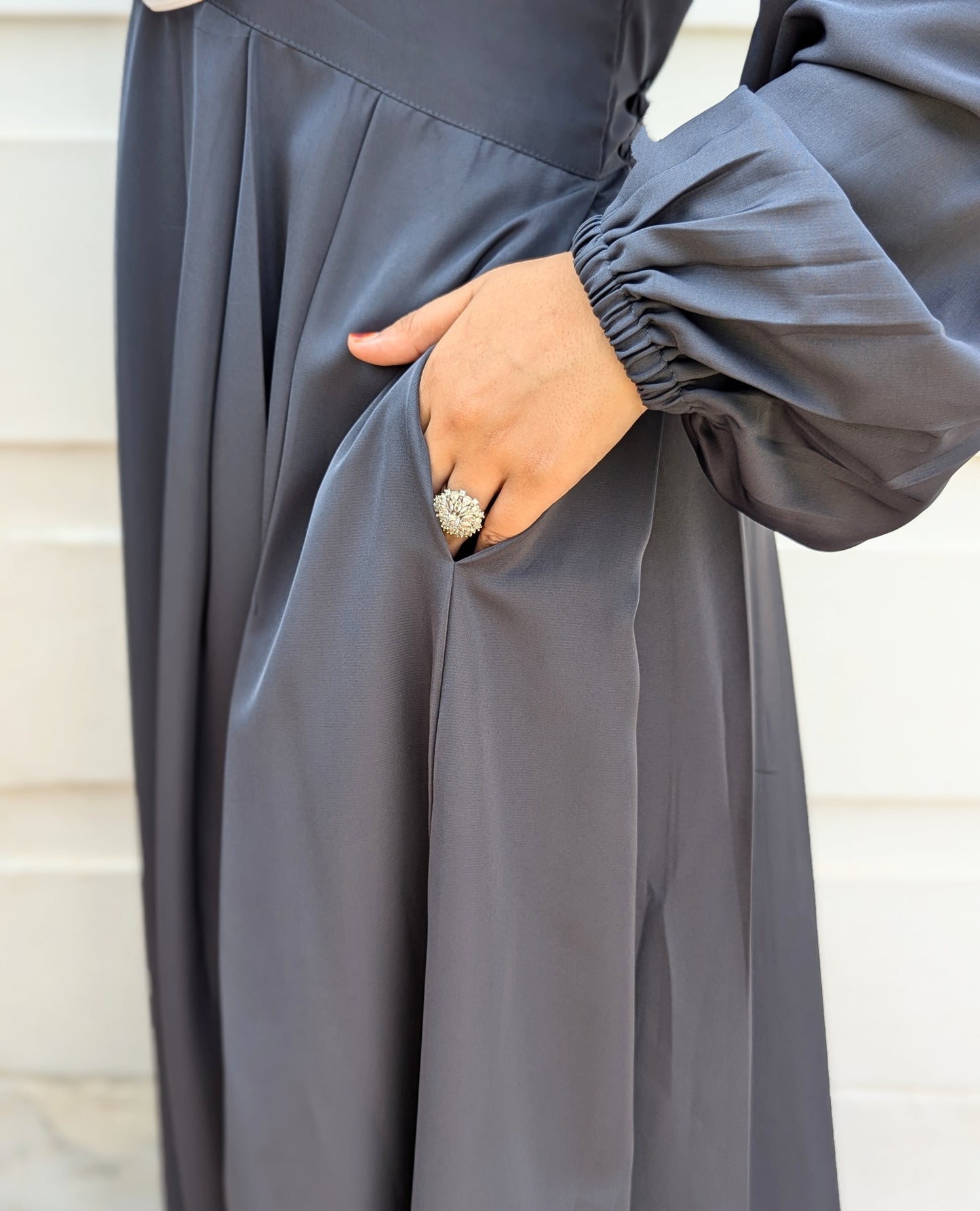 EMEL MAXI ABAYA - STEEL GRAY