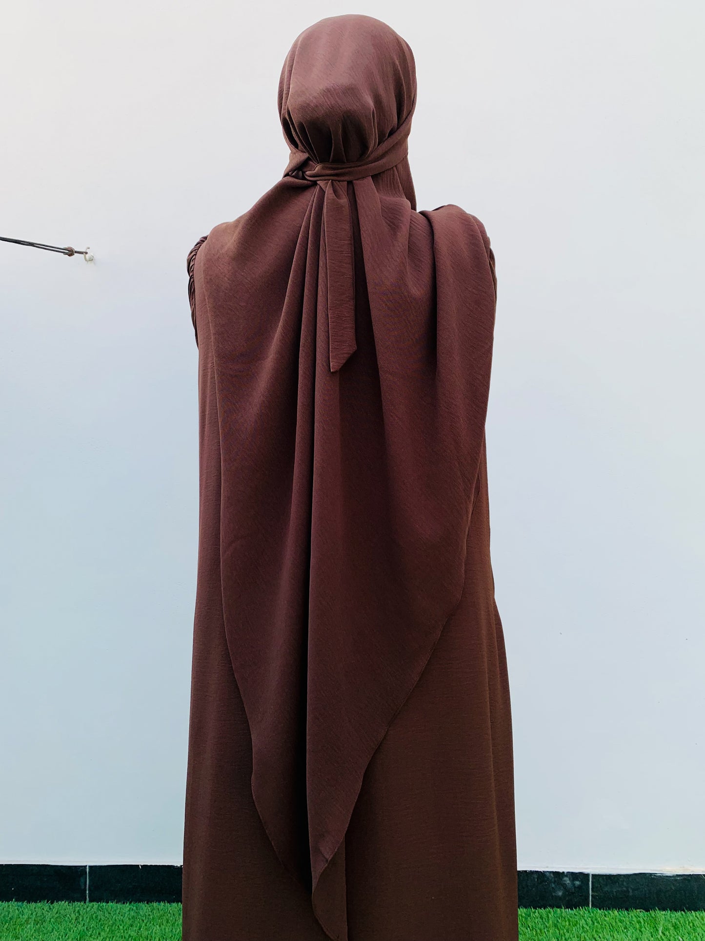 TALIYAH KHIMAR 2 PC SET (UMBER)