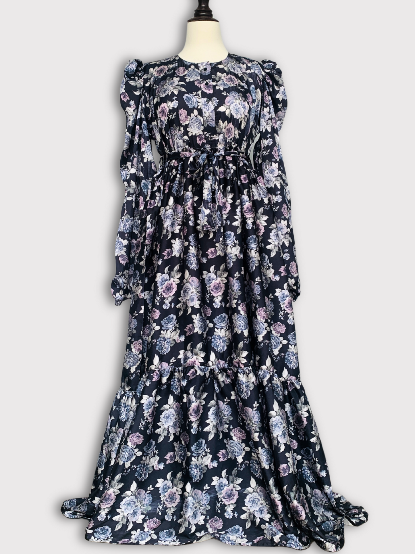 FLORAL SATIN MAXI