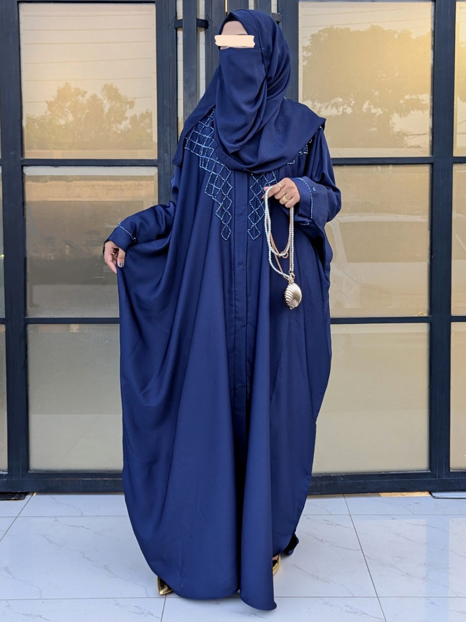 ZLEM BEADWORK KAFTAN 2 PC SET - SAPPHIRE
