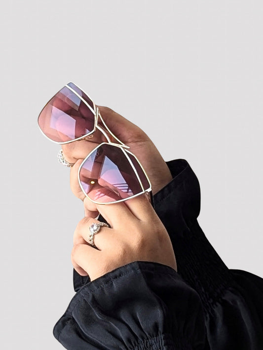 MULTI COLOR METAL CAT EYE SUNGLASSES