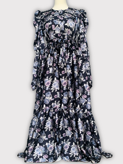 FLORAL SATIN MAXI