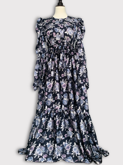 FLORAL SATIN MAXI