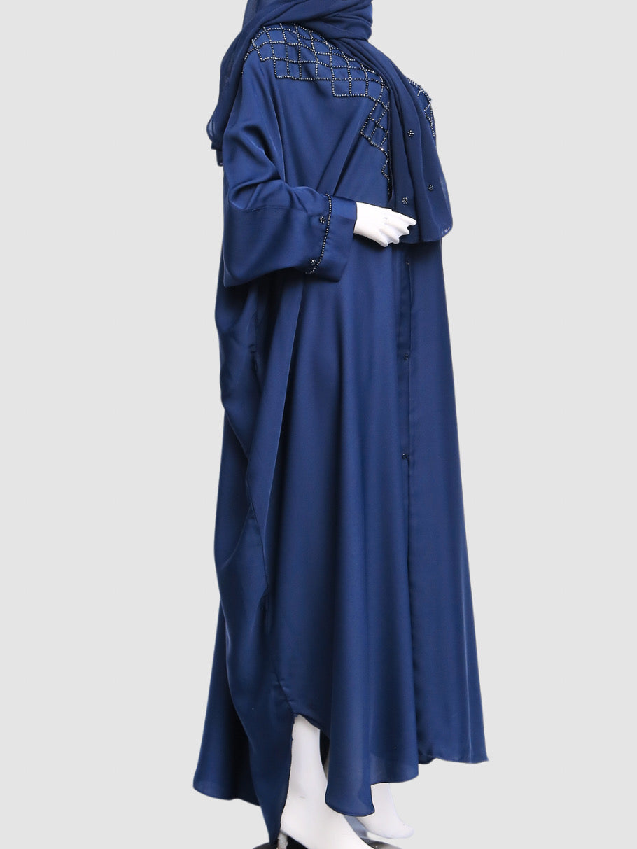 ZLEM BEADWORK KAFTAN 2 PC SET - SAPPHIRE