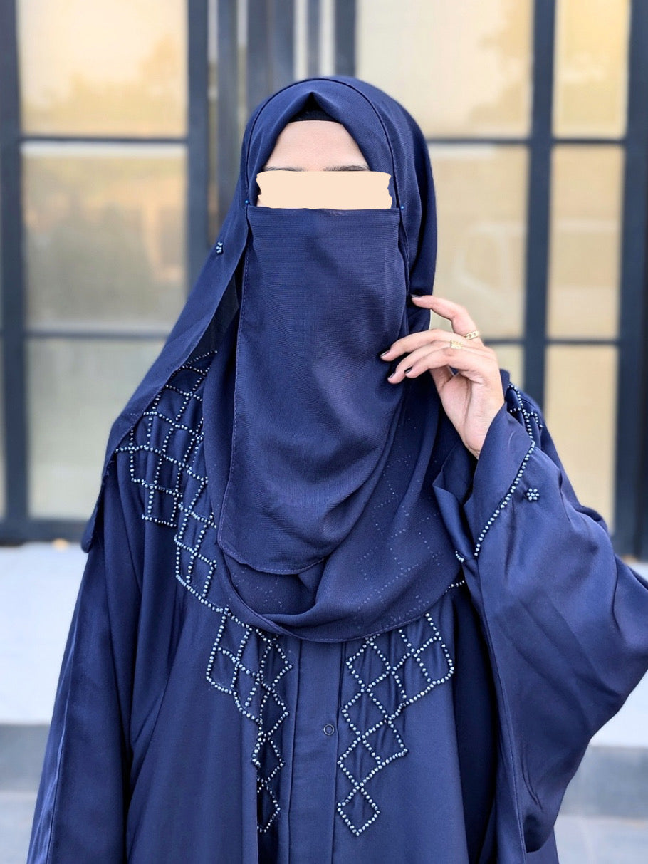 ZLEM BEADWORK KAFTAN 2 PC SET - SAPPHIRE