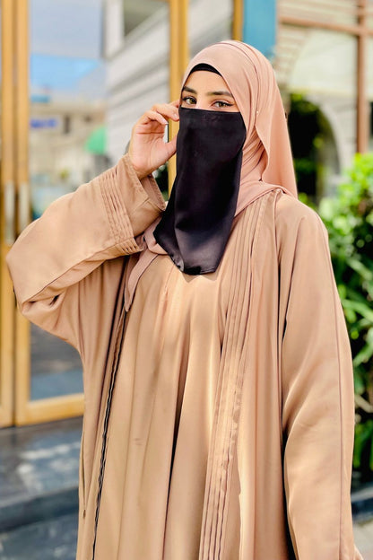 Front Open Soft Drape Abaya Set