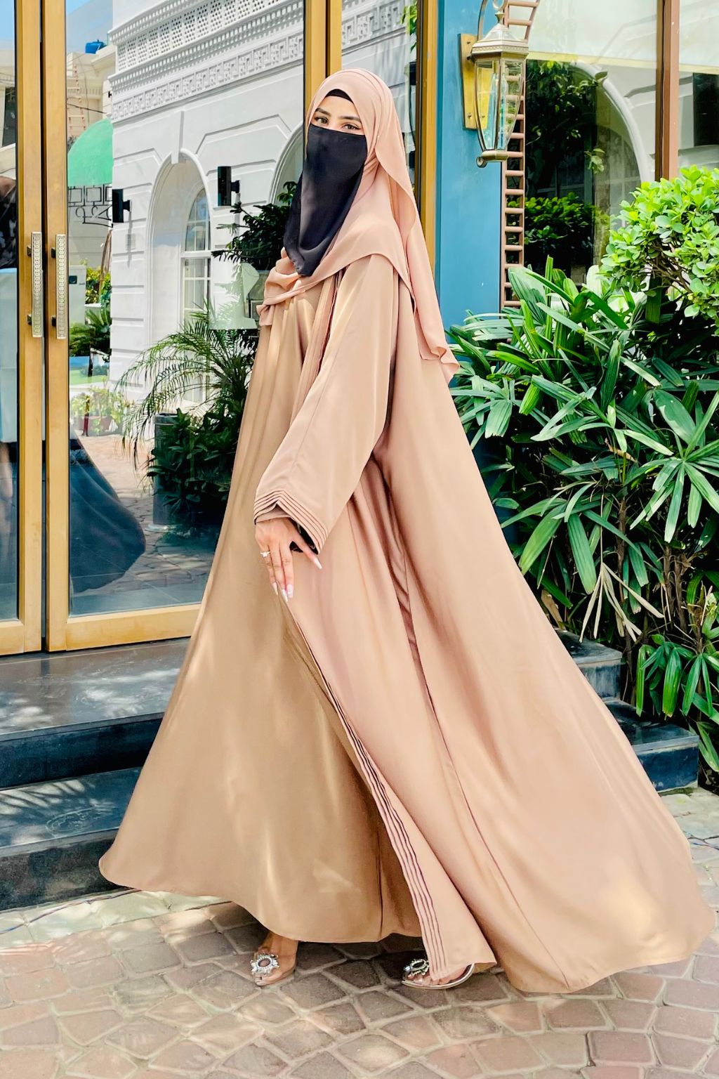 Front Open Soft Drape Abaya Set