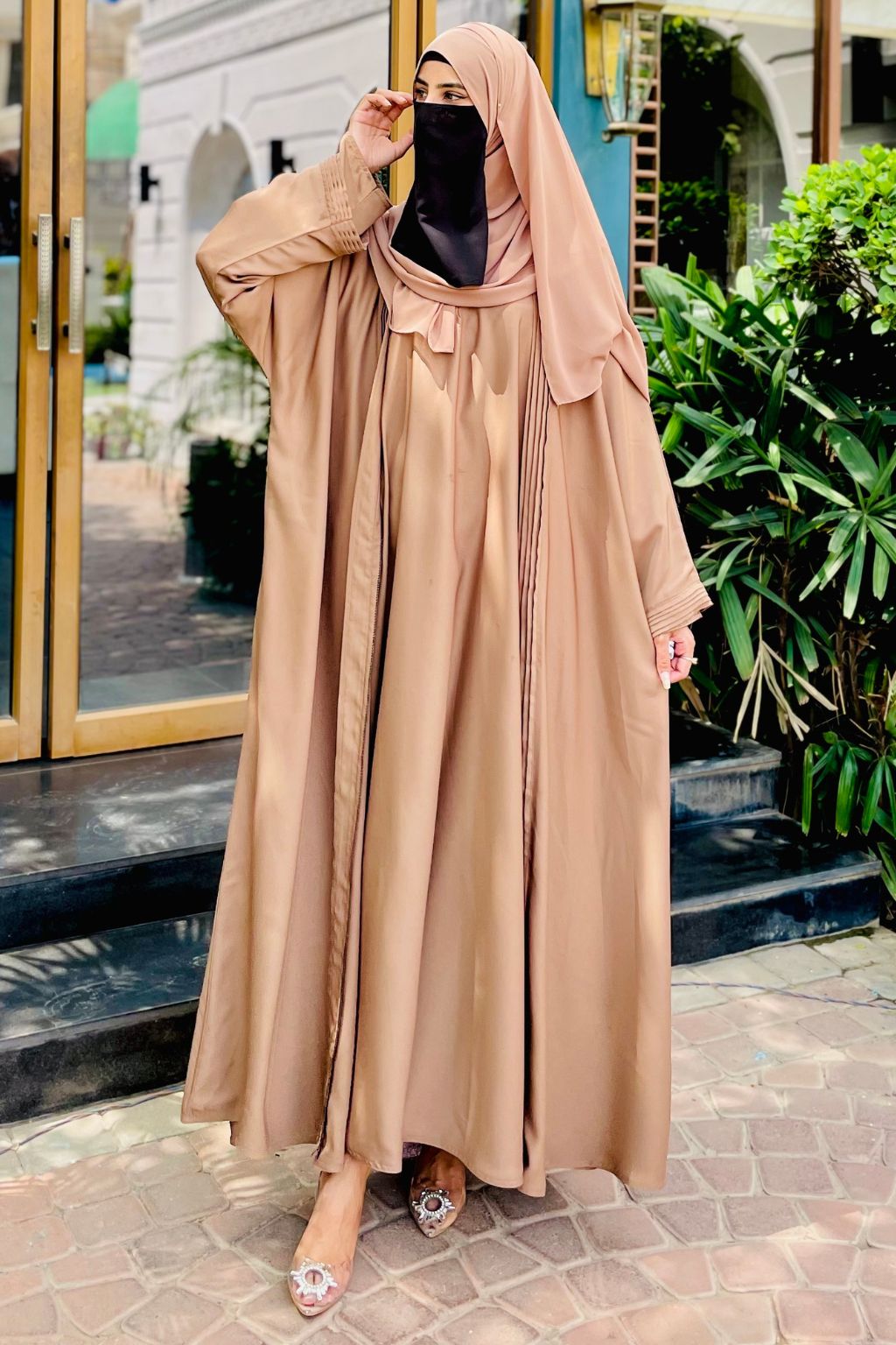 Front Open Soft Drape Abaya Set