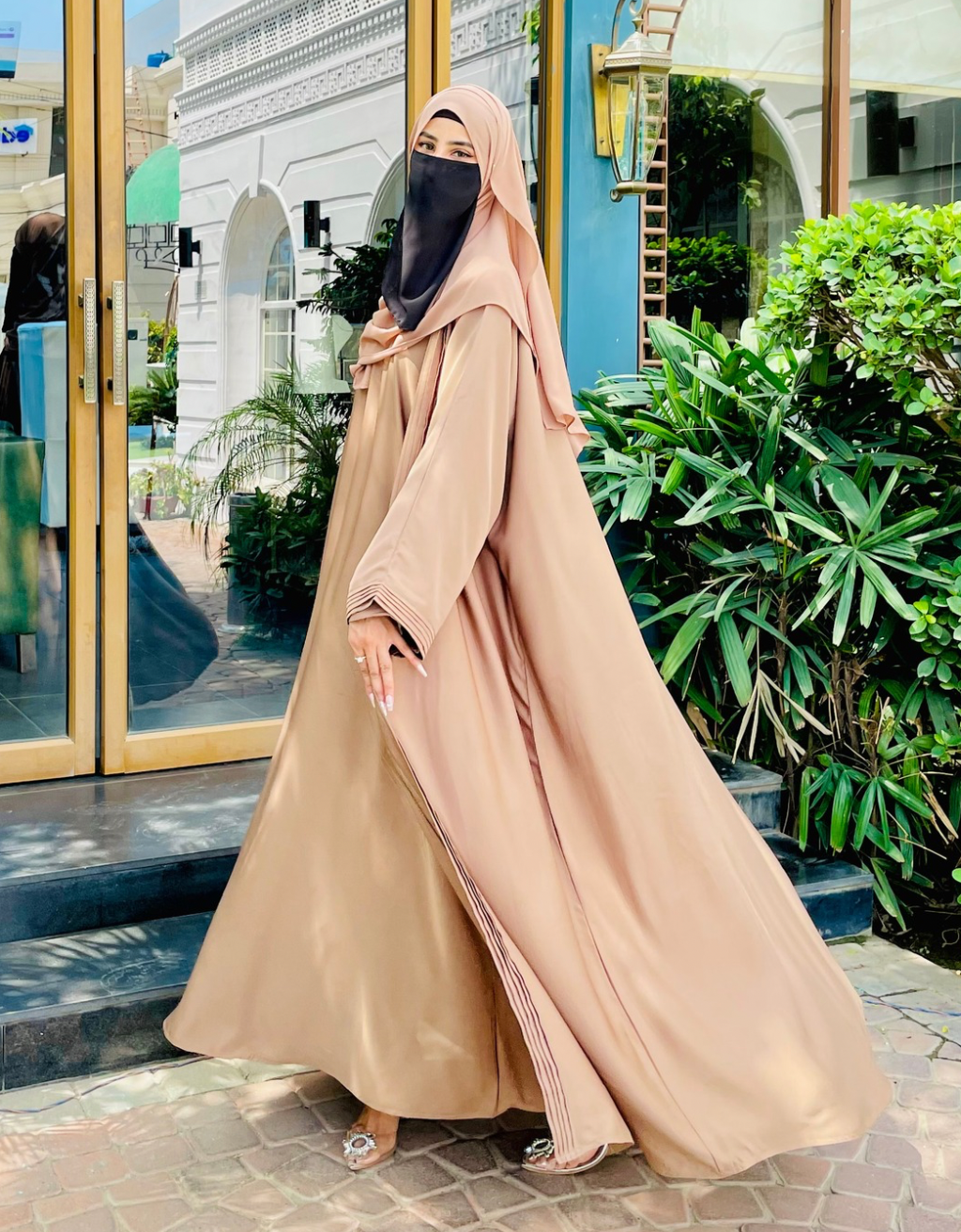 Front Open Soft Drape Abaya Set